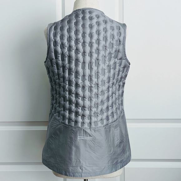 Nike Therma-FIT ADV Vest Running Packable Downfill Lightweight Silver Grey M NWT - Picture 9 of 16